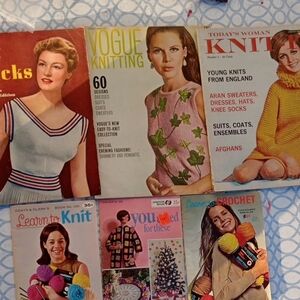 🧶Vintage Knitting & Crochet Magazine Lot – Vogue Knitting, Learn to Knit, Today